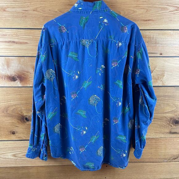 Vintage Gap Fly Fishing Men’s Button Down 90s - Picture 3 of 4